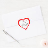 Heart Shaped Stickers With A Red Border In Sheets (Envelope)
