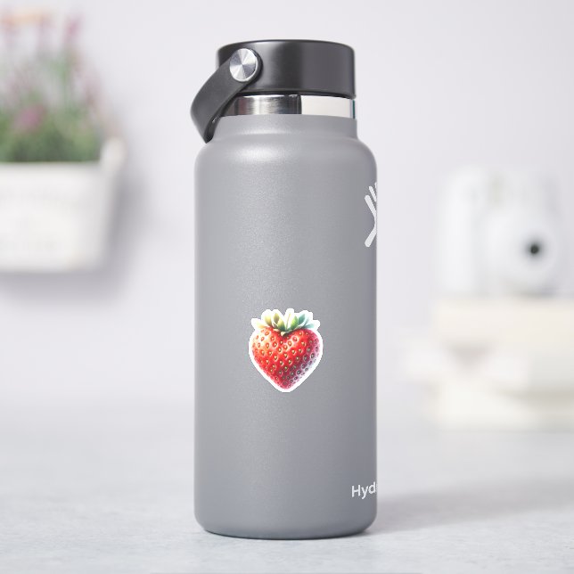 Heart Shaped Strawberry with Heart Shaped Seeds Sticker (HydroFlask)