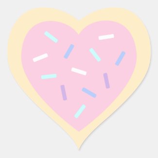Heart Shaped Sugar Cookie Stickers