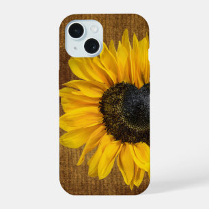 Heart-Shaped Sunflower iPhone 15 Case