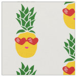 heart shaped sunglasses pineapple red fabric