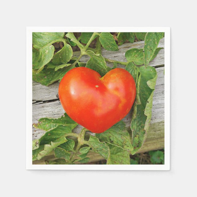 Heart Shaped Tomato Napkins (Front)