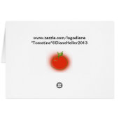 Heart Shaped Tomato no message Cards (Back Horizontal)