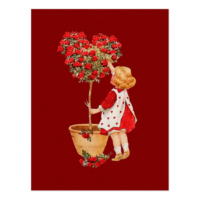 Heart Shaped Topiary Postcards