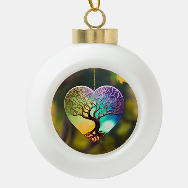 Heart shaped Tree Of Life Ornament (Front)