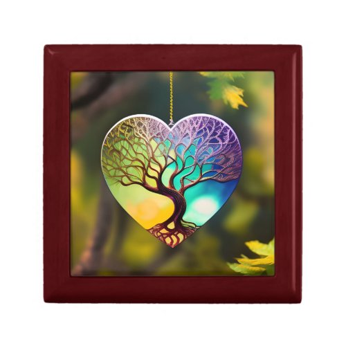 Heart shaped Tree Of Life Ornament Gift Box