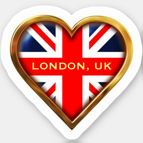 Heart_Shaped Union Jack Sticker
