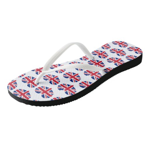 Heart Shaped United Kingdom Flag / Union Jack Flip Flops Zazzle