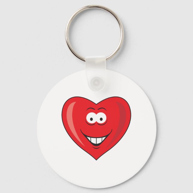 Heart Shaped Valentine Face Keychain (Front)
