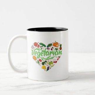 Heart Shaped Vegetarian Mug