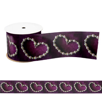 Heart-shaped Vintage Strands of Beads Purple