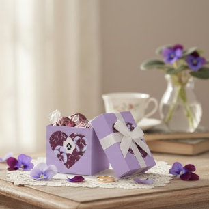 Heart-Shaped Violet Box