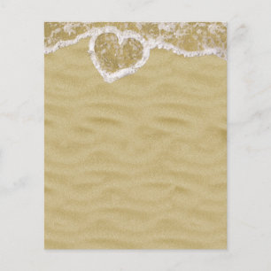 Heart-Shaped Water Bubbles on the Beach Stationery