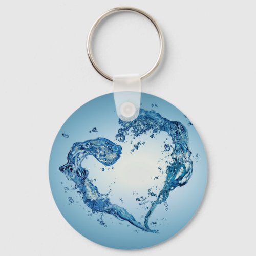 Heart_Shaped Water Splashes Keychain