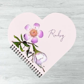 Heart Shaped Wax flower  Notebook