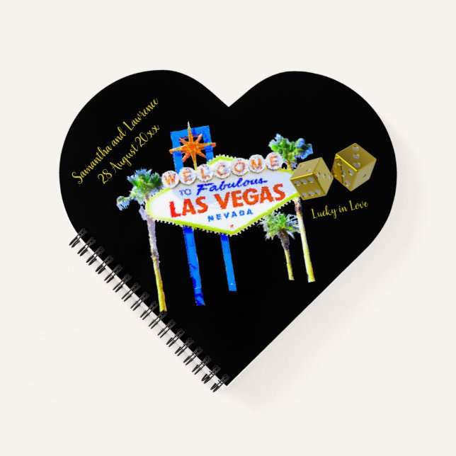 Heart Shaped Wedding Guest Book Las Vegas (Front)