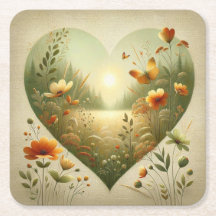 Heart Shaped Wildflower Meadow Botanical Nature