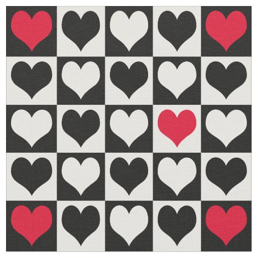 Heart shapes fabric
