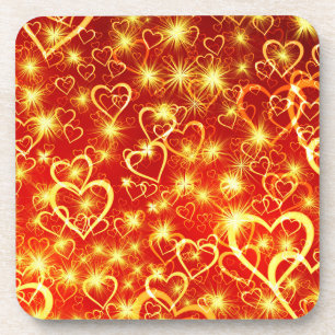 Heart Shapes Pattern-25622 Beverage Coaster