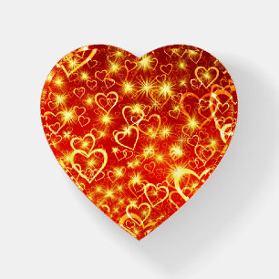 Heart Shapes Pattern-25622 Paperweight