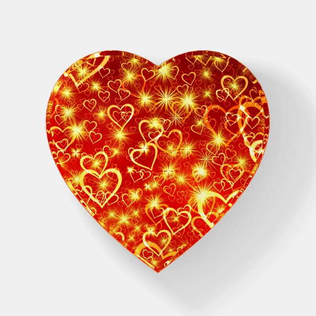 Heart Shapes Pattern-25622 Paperweight (Front)
