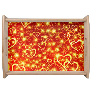 Heart Shapes Pattern-25622 Serving Tray