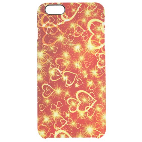 Heart Shapes Pattern Clear iPhone 6 Plus Case