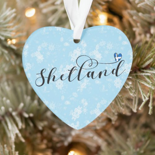 Heart Shetland Flag Shetland Islands Ornament