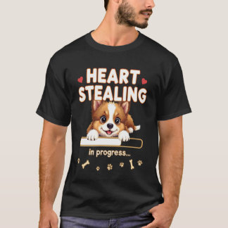 Heart Shetland Sheepdog Dog Funny Gift Sheltie Pup T-Shirt