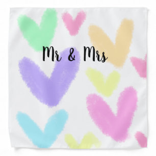 Heart simple minimal text style wedding Mr & mrs c Bandana