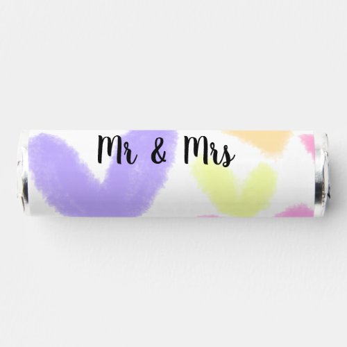 Heart simple minimal text style wedding Mr  mrs c Breath Savers Mints