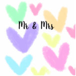 Heart simple minimal text style wedding Mr & mrs c Cutout<br><div class="desc">design</div>