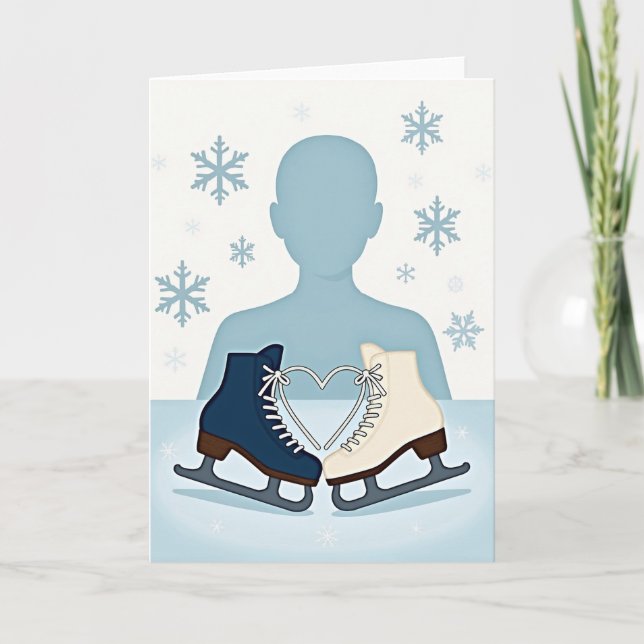 Heart Skates Winter Love Card (Front)