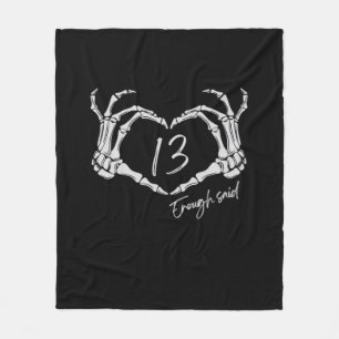 Heart Skeleton Hand Classic Fleece Blanket