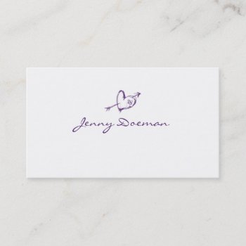 Heart Sketch Business Card by TheBizCard at Zazzle