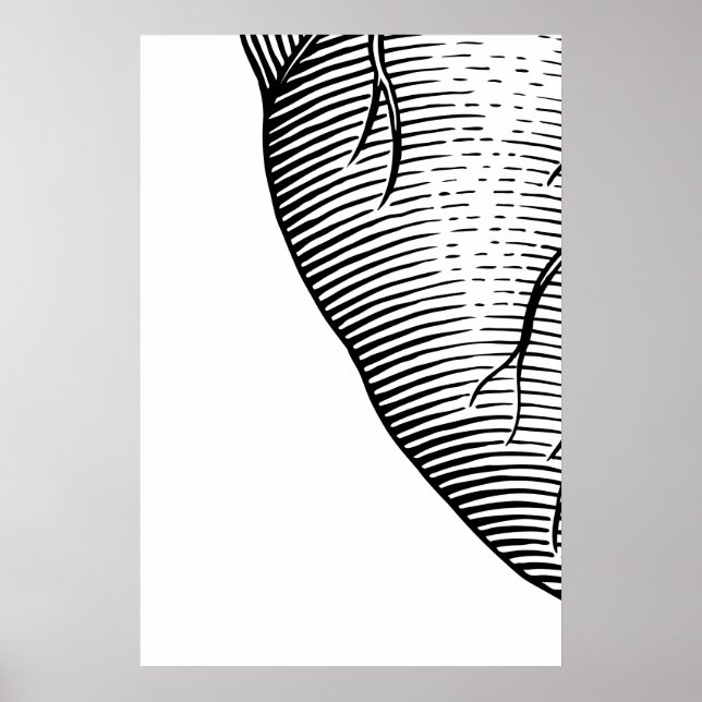 Heart Sketch Quadriptych Art Prints Scandinavian (Front)