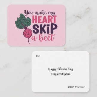 Heart Skip A Beet Funny Pun Cute Valentine's Day