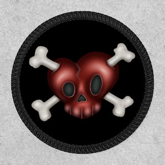 Heart Skull & Crossbones Patch
