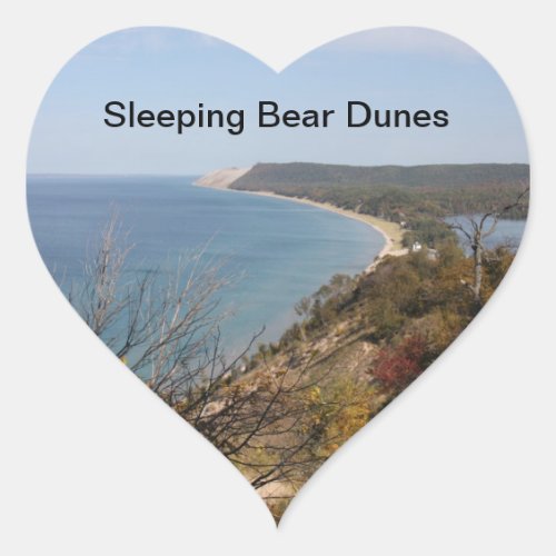 Heart Sleeping Bear Dunes Stickers