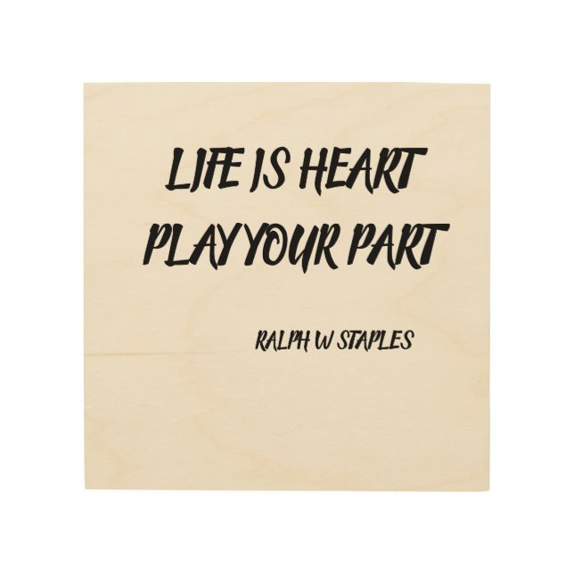 HEART SLOGAN  WOOD WALL ART (Front)