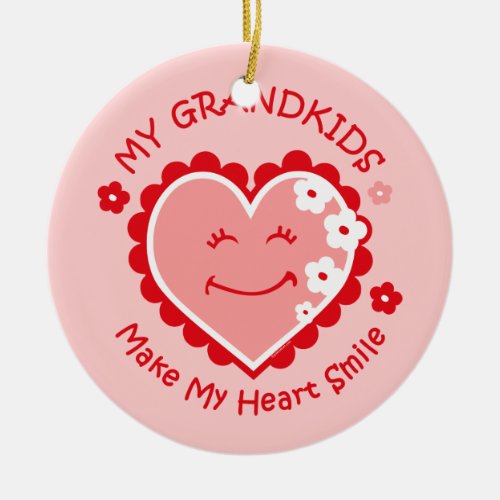 Heart Smile Grandkids Ornament
