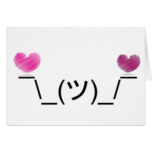 Heart Smugshrug - Customizable Cards (Front Horizontal)