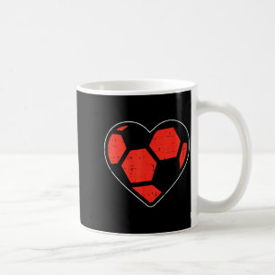 Heart Soccer Ball Football Valentines Day Sports L Coffee Mug