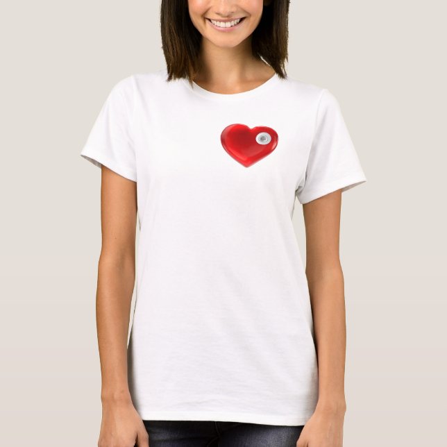 Heart Socket Plug Pair Love Gift Couples T-Shirt (Front)