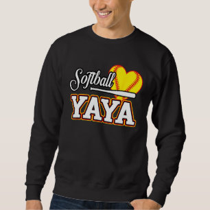 Heart Softball YaYa Cute Sport  Matching Family Sweatshirt