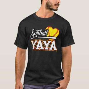 Heart Softball YaYa Cute Sport  Matching Family T-Shirt