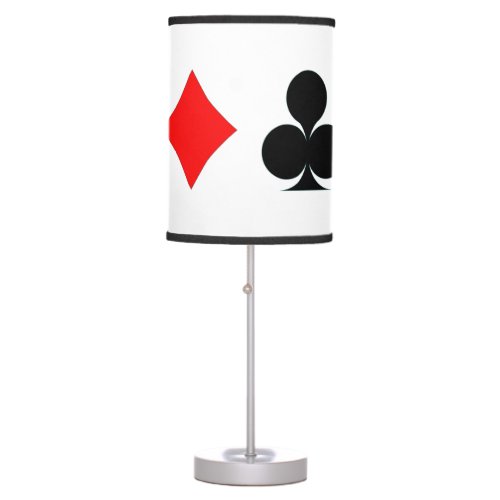 Heart Spade Club Diamond  Table Lamp