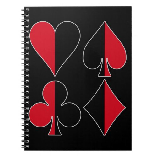 Heart Spade Diamond Club Notebook