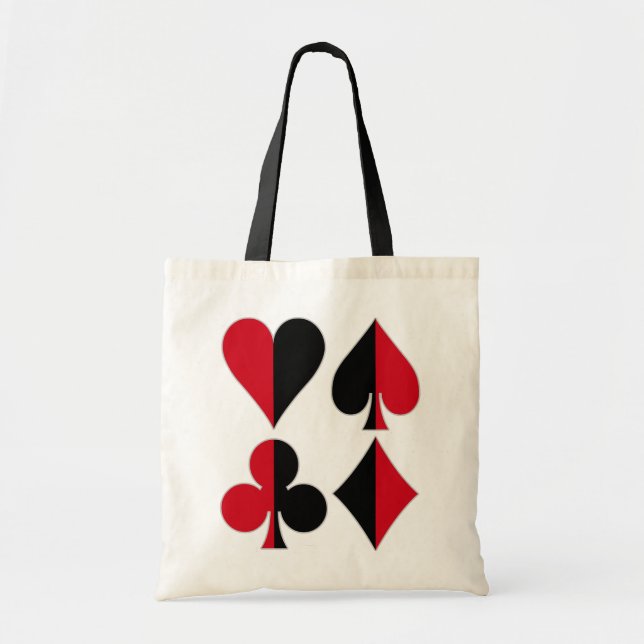 Heart Spade Diamond Club Tote Bag (Front)