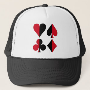 Heart Spade Diamond Club Trucker Hat